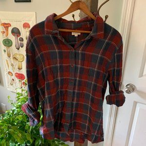 Garnet Hill plaid button-down